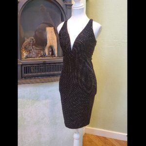 Privy Black Silver Sparkle Dress